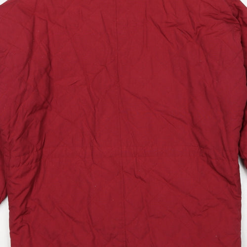 Curent Seen Womens Red Quilted Jacket Size S Zip