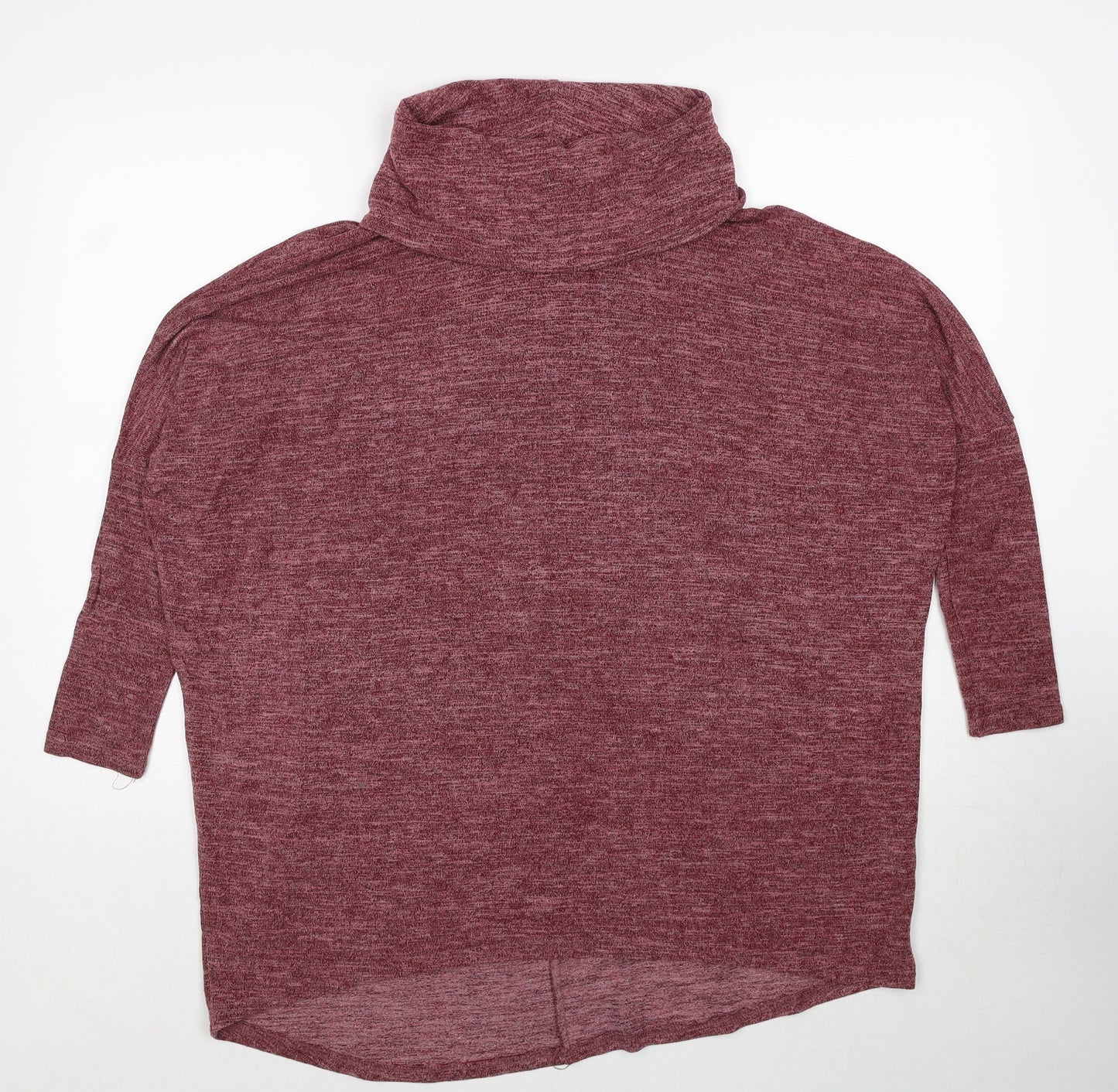 QED London Womens Red Roll Neck Viscose Pullover Jumper Size S