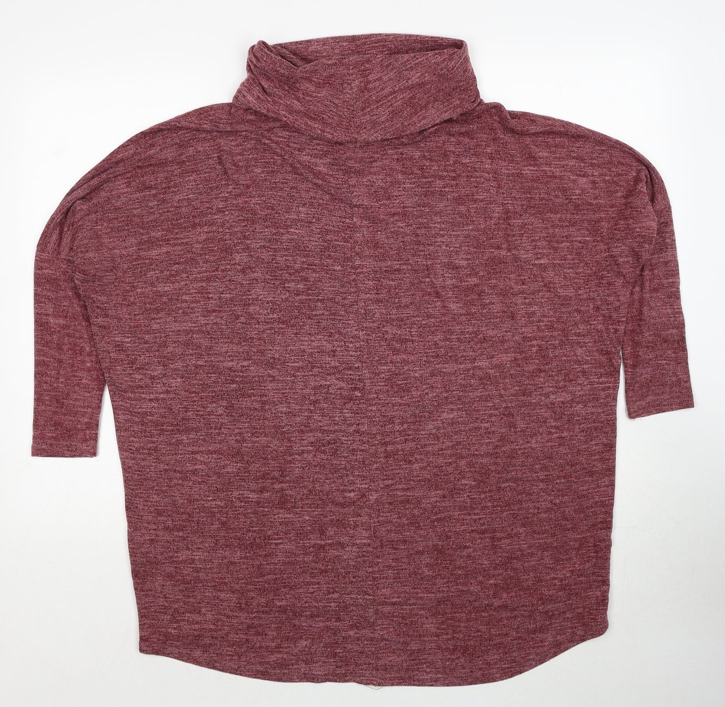 QED London Womens Red Roll Neck Viscose Pullover Jumper Size S