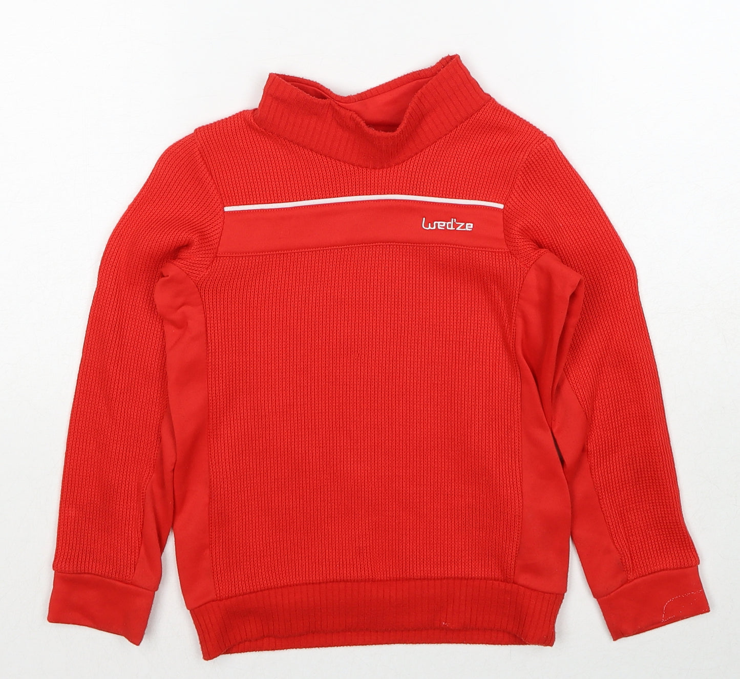DECATHLON Boys Red Acrylic Pullover Sweatshirt Size 6 Years Pullover
