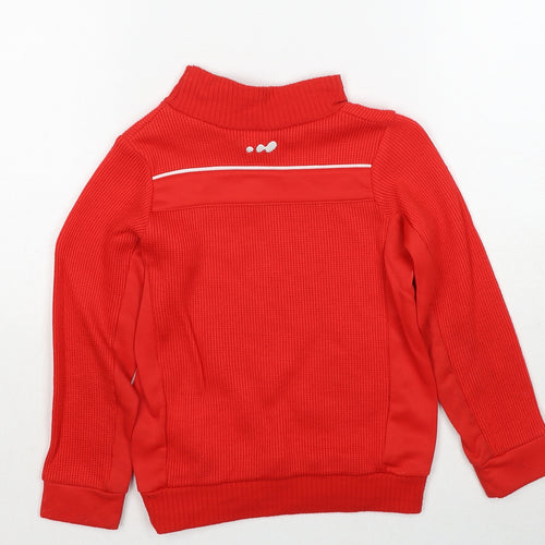 DECATHLON Boys Red Acrylic Pullover Sweatshirt Size 6 Years Pullover