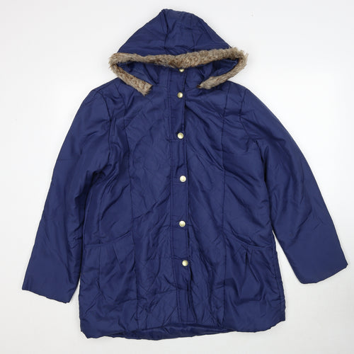 Anne de Lancey Womens Blue Jacket Size M Button
