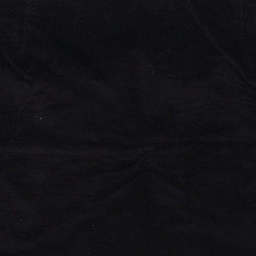 Tayfan Womens Black Cotton A-Line Skirt Size 38 in Button