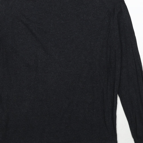 OPUS Womens Grey Round Neck Cotton Pullover Jumper Size 8