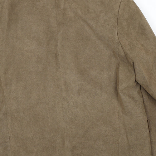 London Road Mens Brown Polyester Jacket Blazer Size 38 Regular