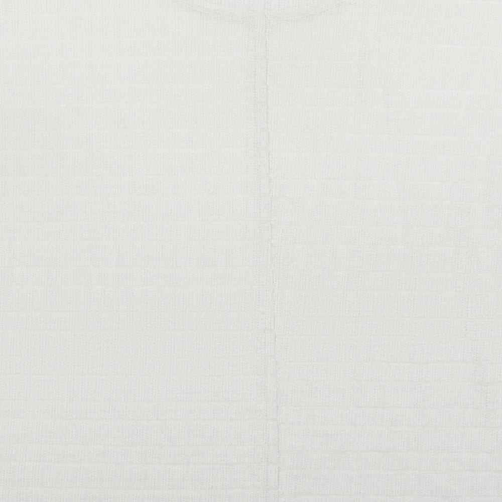 NEXT Womens White Round Neck Polyester Pullover Jumper Size 12