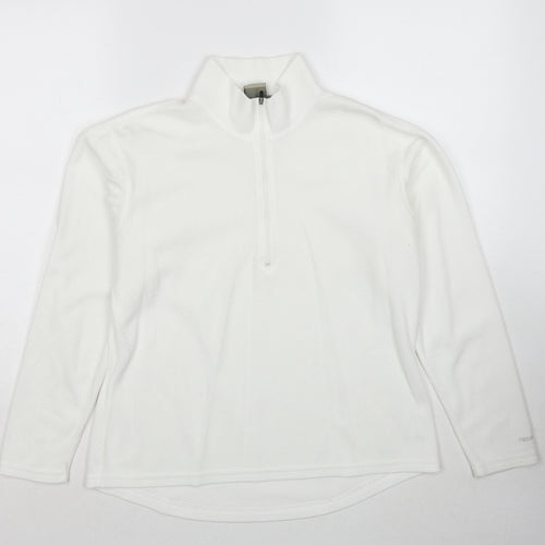 EMS Womens White Polyester Pullover Sweatshirt Size M Pullover