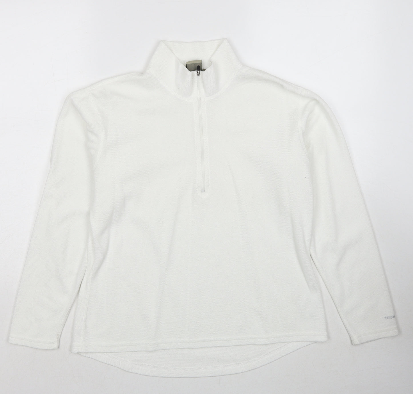 EMS Womens White Polyester Pullover Sweatshirt Size M Pullover