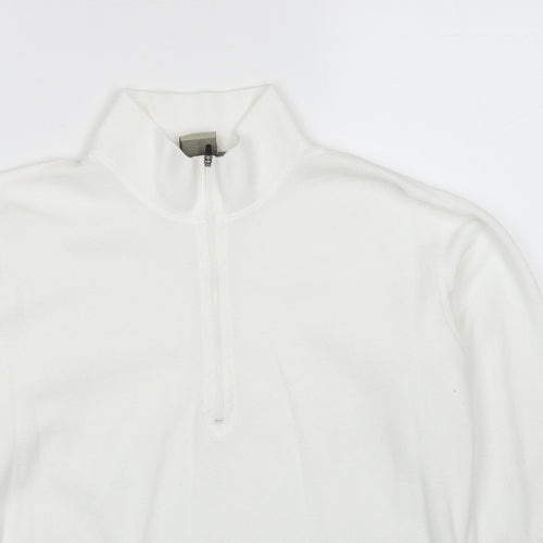 EMS Womens White Polyester Pullover Sweatshirt Size M Pullover