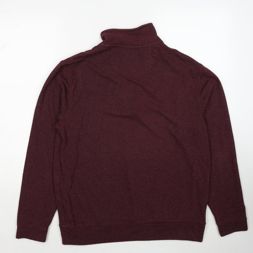 Hudson River Mens Red Geometric Cotton Pullover Sweatshirt Size M