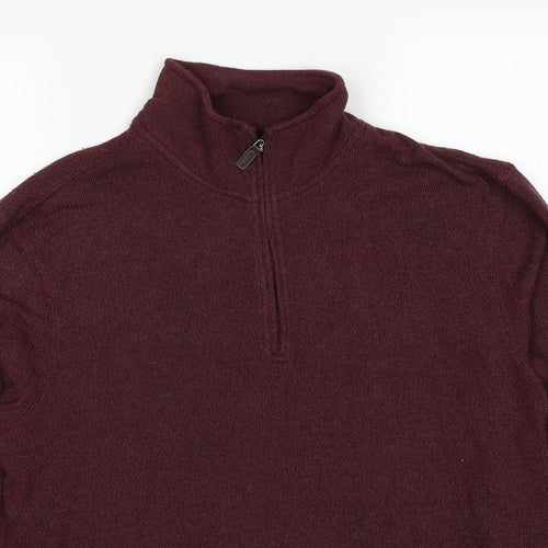 Hudson River Mens Red Geometric Cotton Pullover Sweatshirt Size M