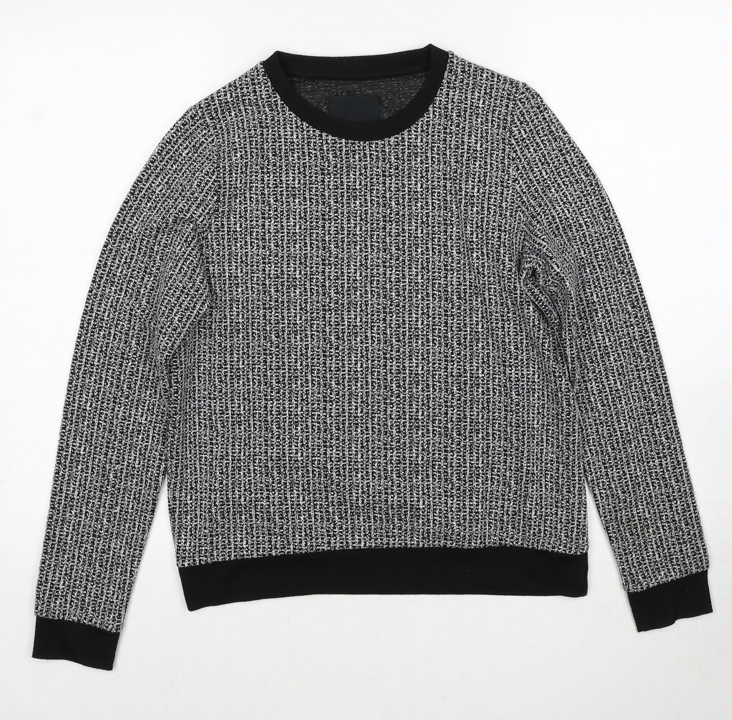 Just Female Womens Black Cotton Pullover Sweatshirt Size S Pullover