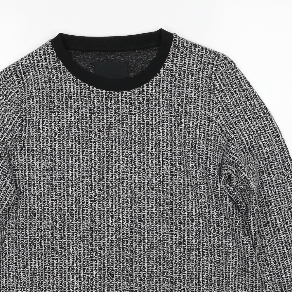Just Female Womens Black Cotton Pullover Sweatshirt Size S Pullover
