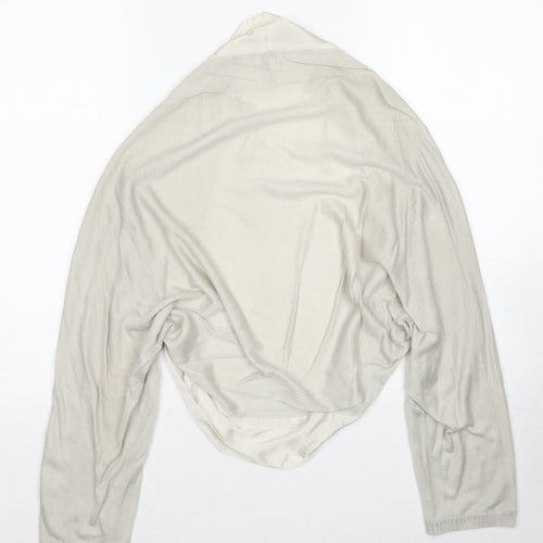 Untold Womens Beige V-Neck Acrylic Shrug Jumper Size L