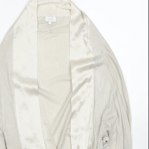 Untold Womens Beige V-Neck Acrylic Shrug Jumper Size L