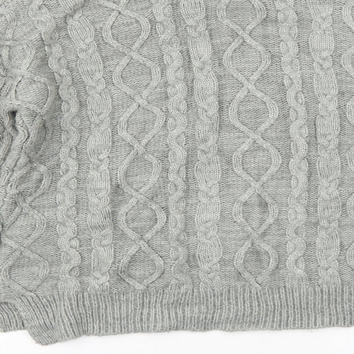 Pimkie Womens Grey Round Neck Acrylic Pullover Jumper Size XS