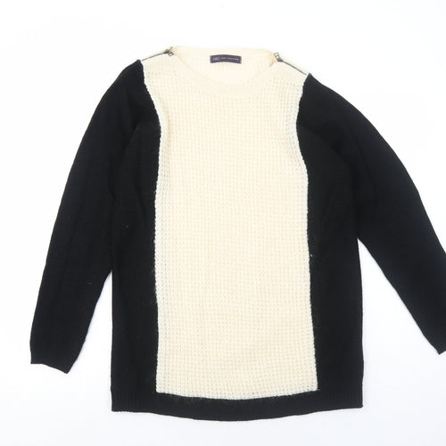 Marks and Spencer Womens Black Round Neck Acetate Pullover Jumper Size 12