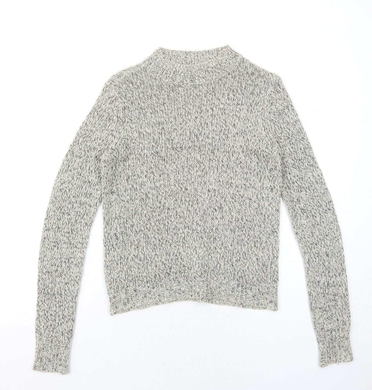 VERO MODA Womens Grey Round Neck Acrylic Pullover Jumper Size XS