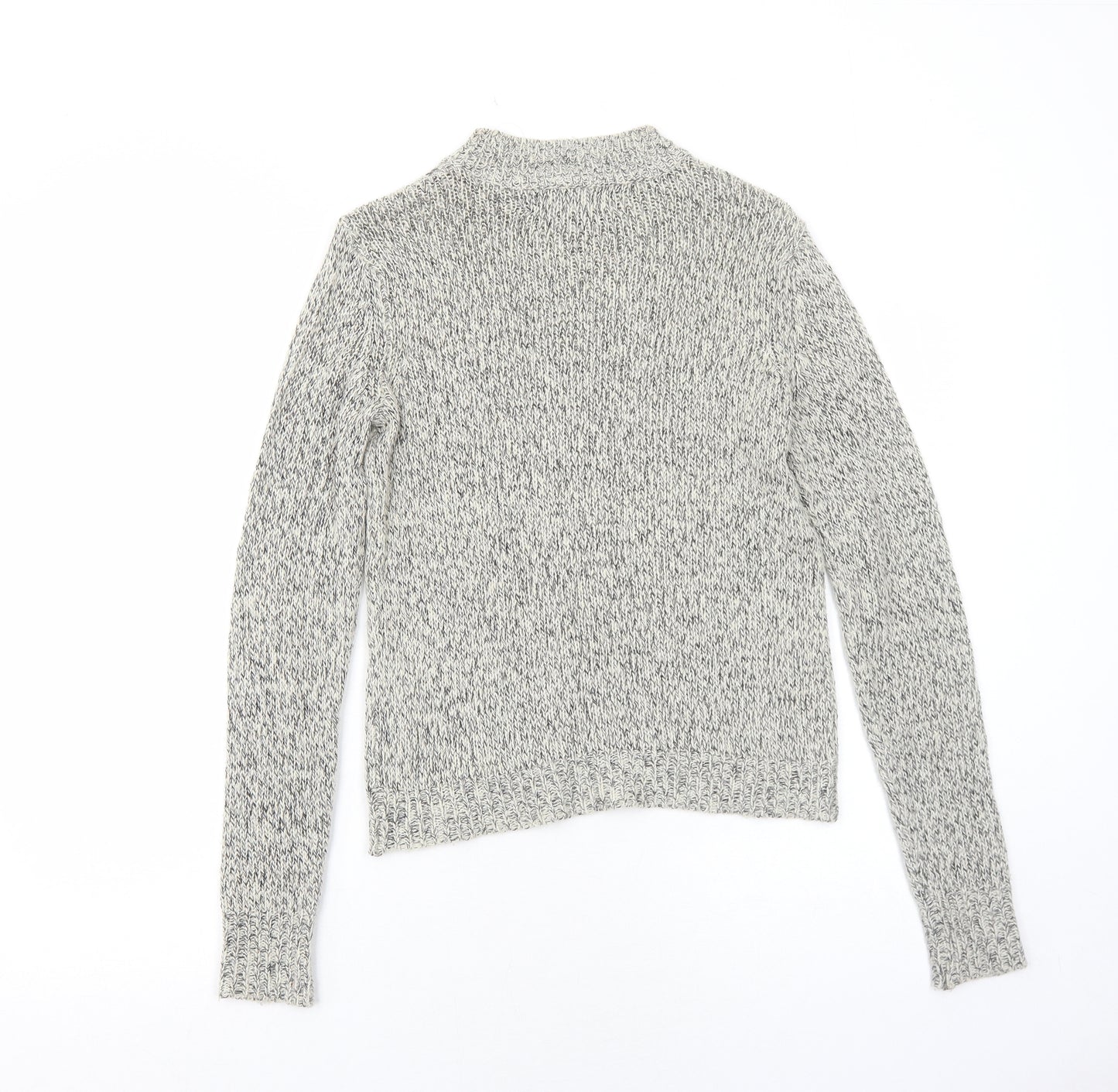 VERO MODA Womens Grey Round Neck Acrylic Pullover Jumper Size XS