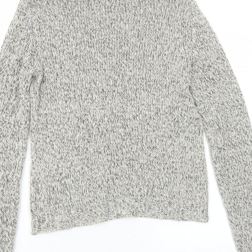 VERO MODA Womens Grey Round Neck Acrylic Pullover Jumper Size XS