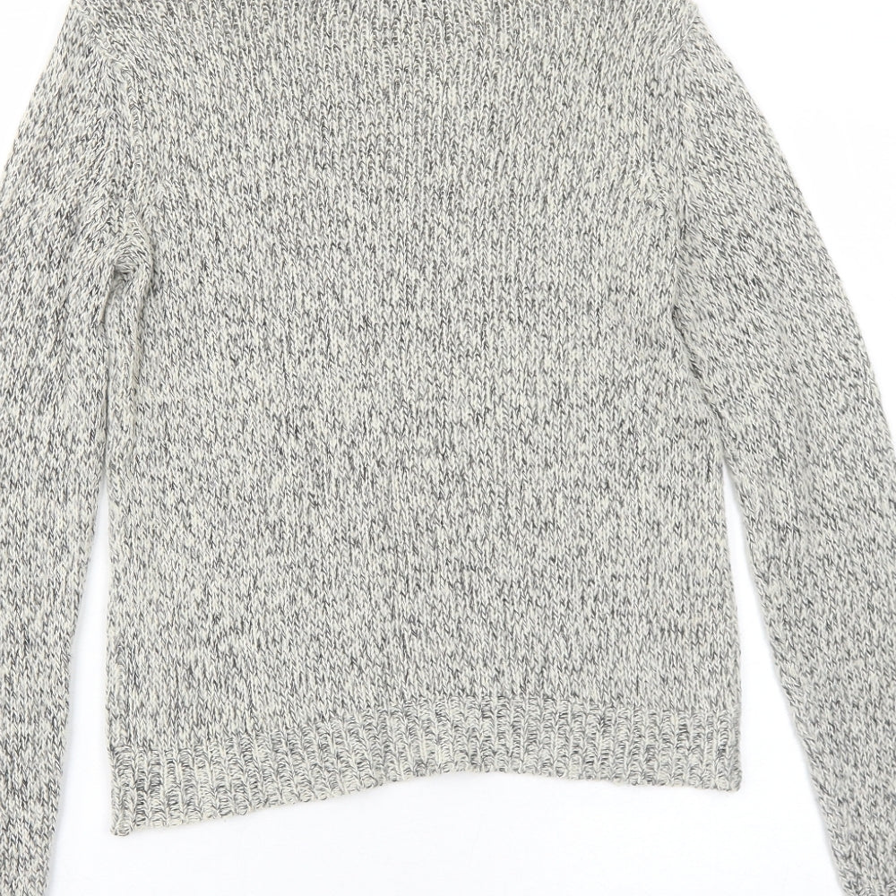 VERO MODA Womens Grey Round Neck Acrylic Pullover Jumper Size XS