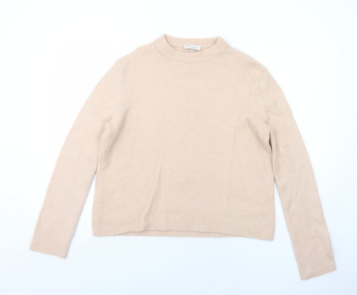 Warehouse Womens Pink Mock Neck Acrylic Pullover Jumper Size 12