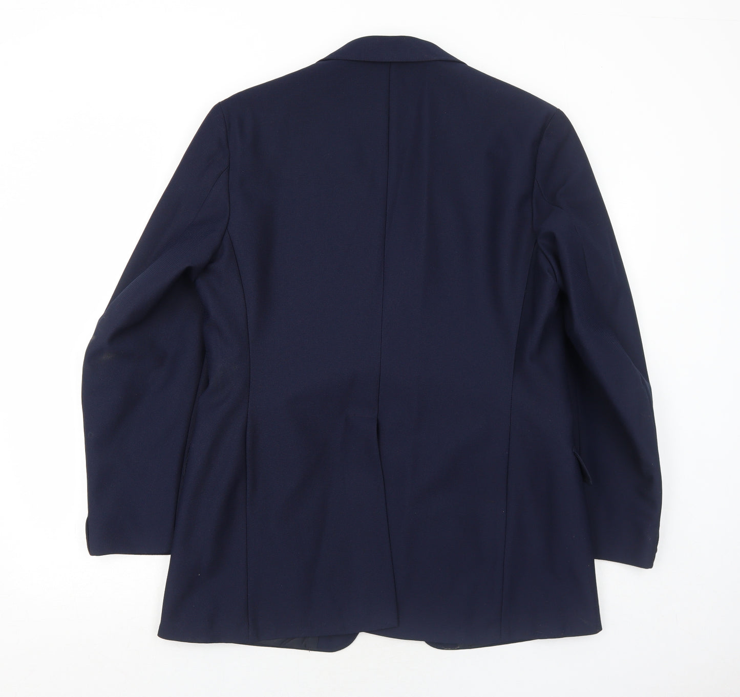 Crimplene Mens Blue Polyester Jacket Suit Jacket Size 42 Regular