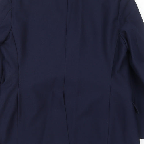 Crimplene Mens Blue Polyester Jacket Suit Jacket Size 42 Regular