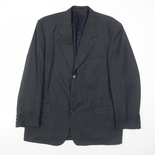 Corman Mens Grey Polyester Jacket Suit Jacket Size 44 Regular