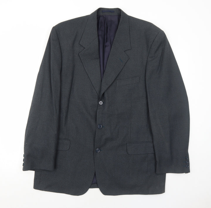 Corman Mens Grey Polyester Jacket Suit Jacket Size 44 Regular