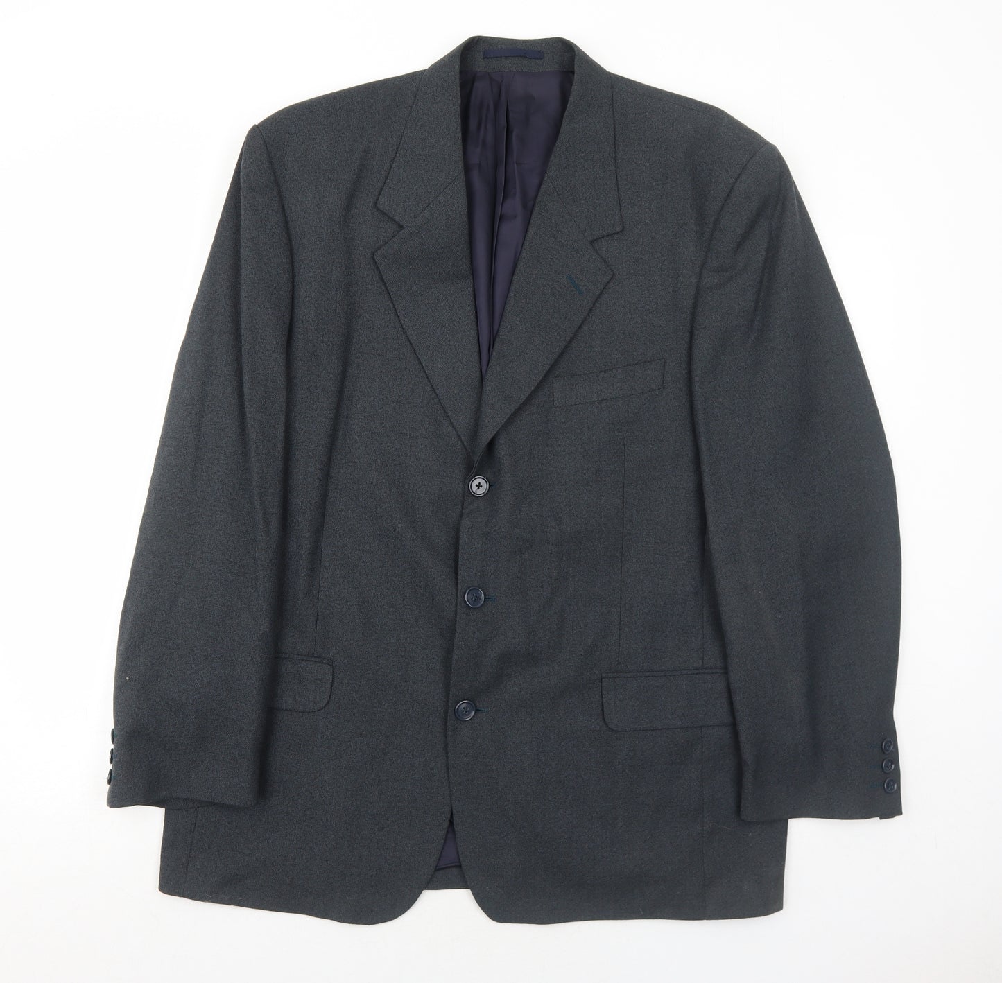Corman Mens Grey Polyester Jacket Suit Jacket Size 44 Regular