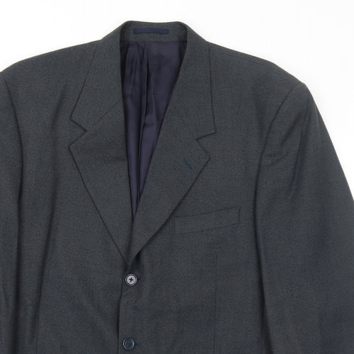 Corman Mens Grey Polyester Jacket Suit Jacket Size 44 Regular