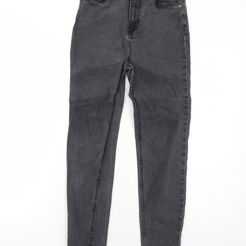 New Look Womens Black Cotton Skinny Jeans Size 10 Regular Zip