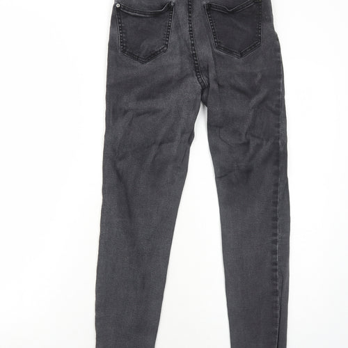 New Look Womens Black Cotton Skinny Jeans Size 10 Regular Zip