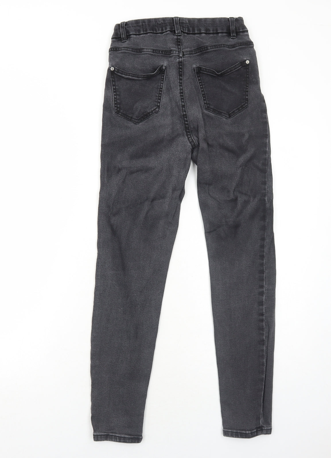 New Look Womens Black Cotton Skinny Jeans Size 10 Regular Zip