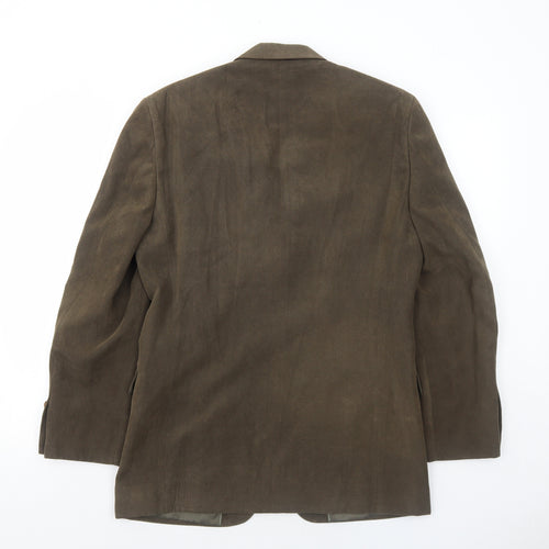Marks and Spencer Mens Brown Polyester Jacket Blazer Size 36 Regular
