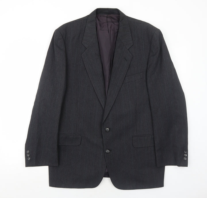 C&A Mens Grey Polyester Jacket Suit Jacket Size 42 Regular