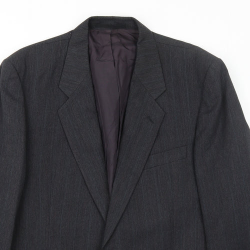 C&A Mens Grey Polyester Jacket Suit Jacket Size 42 Regular