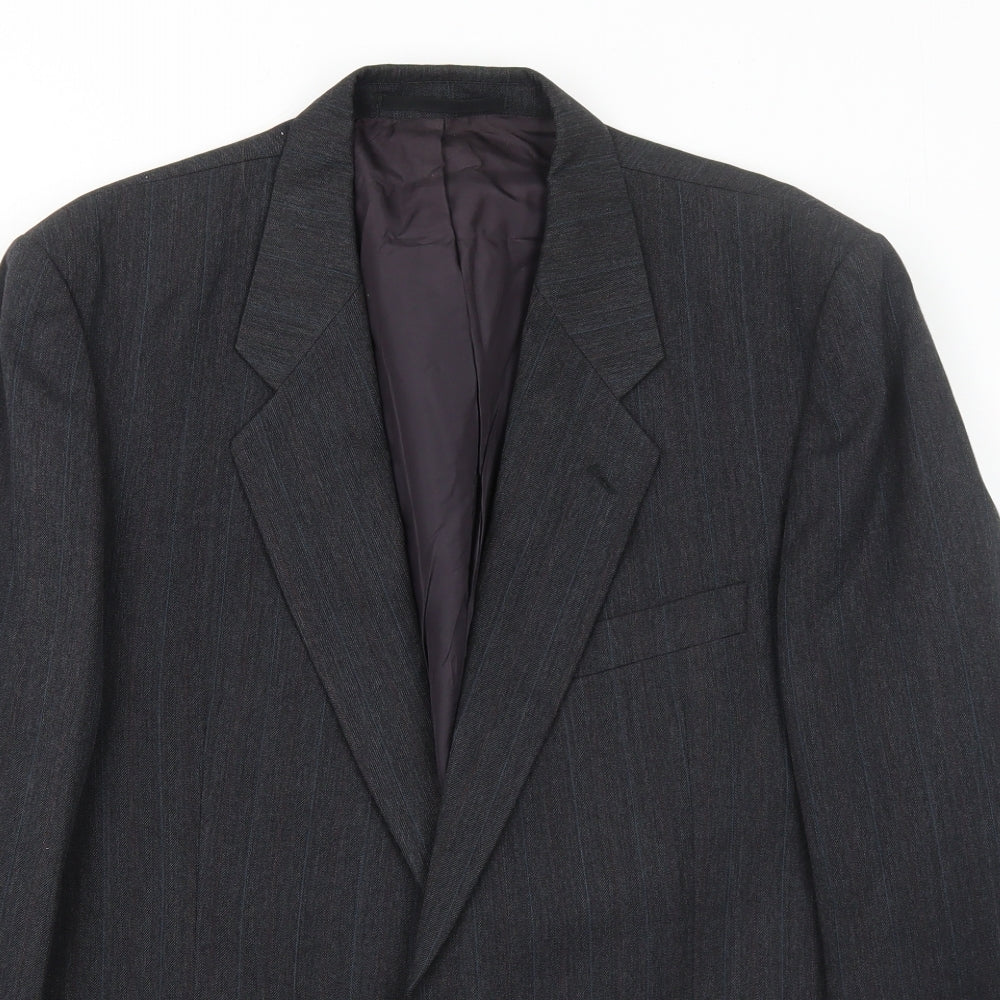 C&A Mens Grey Polyester Jacket Suit Jacket Size 42 Regular