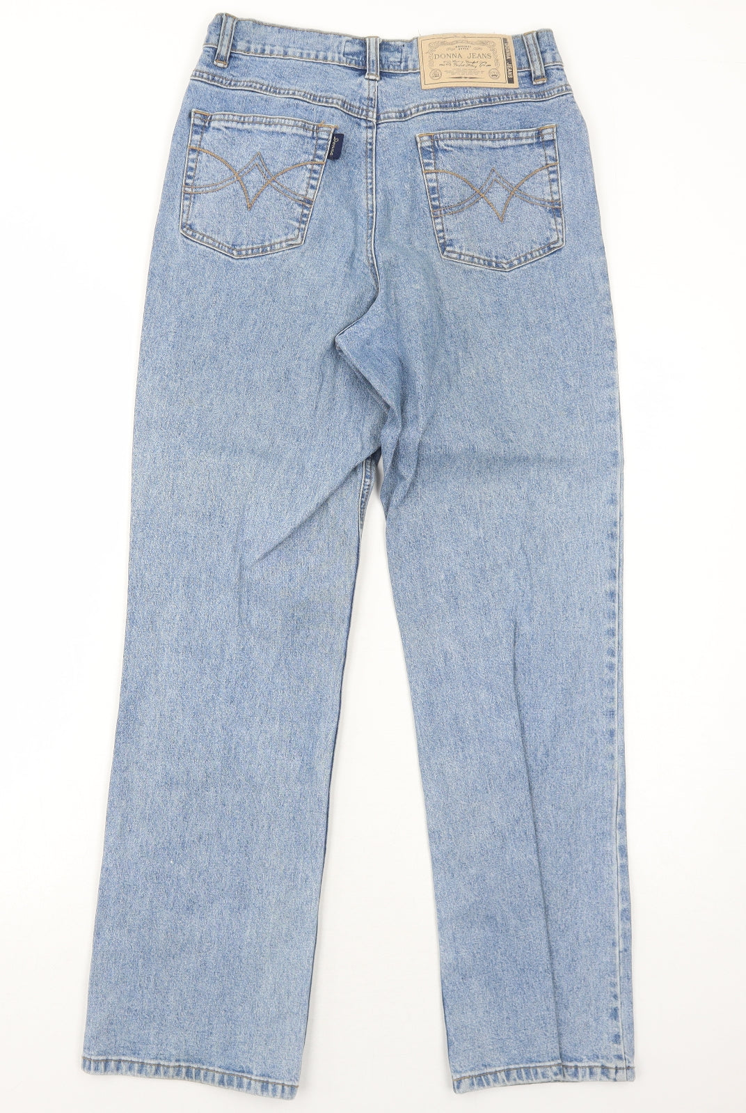 Donna Jeans Womens Blue Cotton Mom Jeans Size 8 Regular Zip