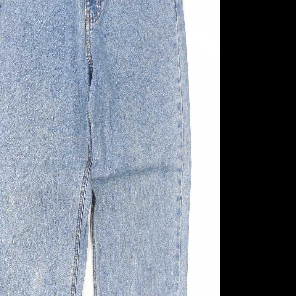 Donna Jeans Womens Blue Cotton Mom Jeans Size 8 Regular Zip