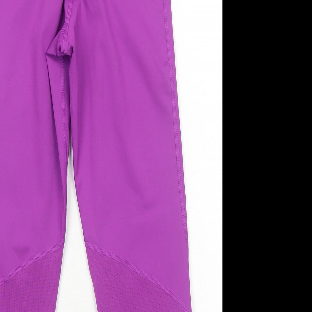 Nike Womens Purple Polyester Compression Leggings Size XS Regular Pullover