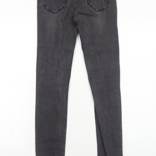 New Look Womens Black Cotton Skinny Jeans Size 8 Regular Zip