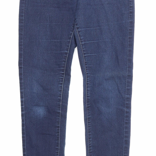 Marks and Spencer Womens Blue Cotton Jegging Jeans Size 8 Regular Zip