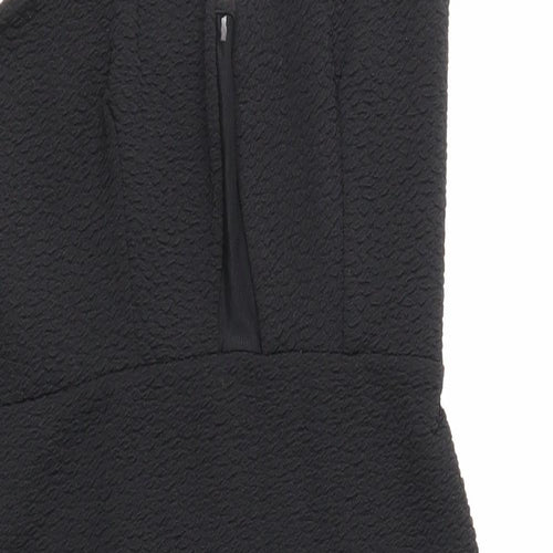 New Look Womens Black Polyester Bodycon Size 10 V-Neck Pullover