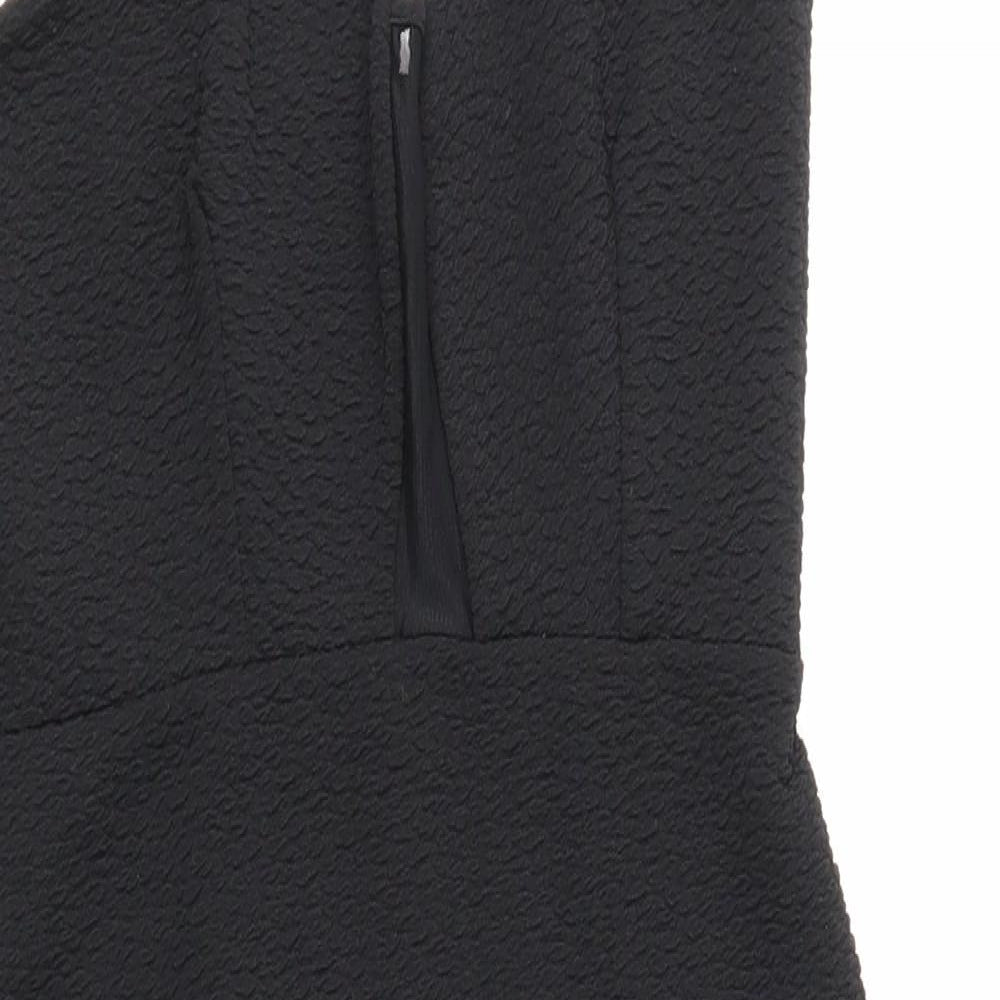 New Look Womens Black Polyester Bodycon Size 10 V-Neck Pullover