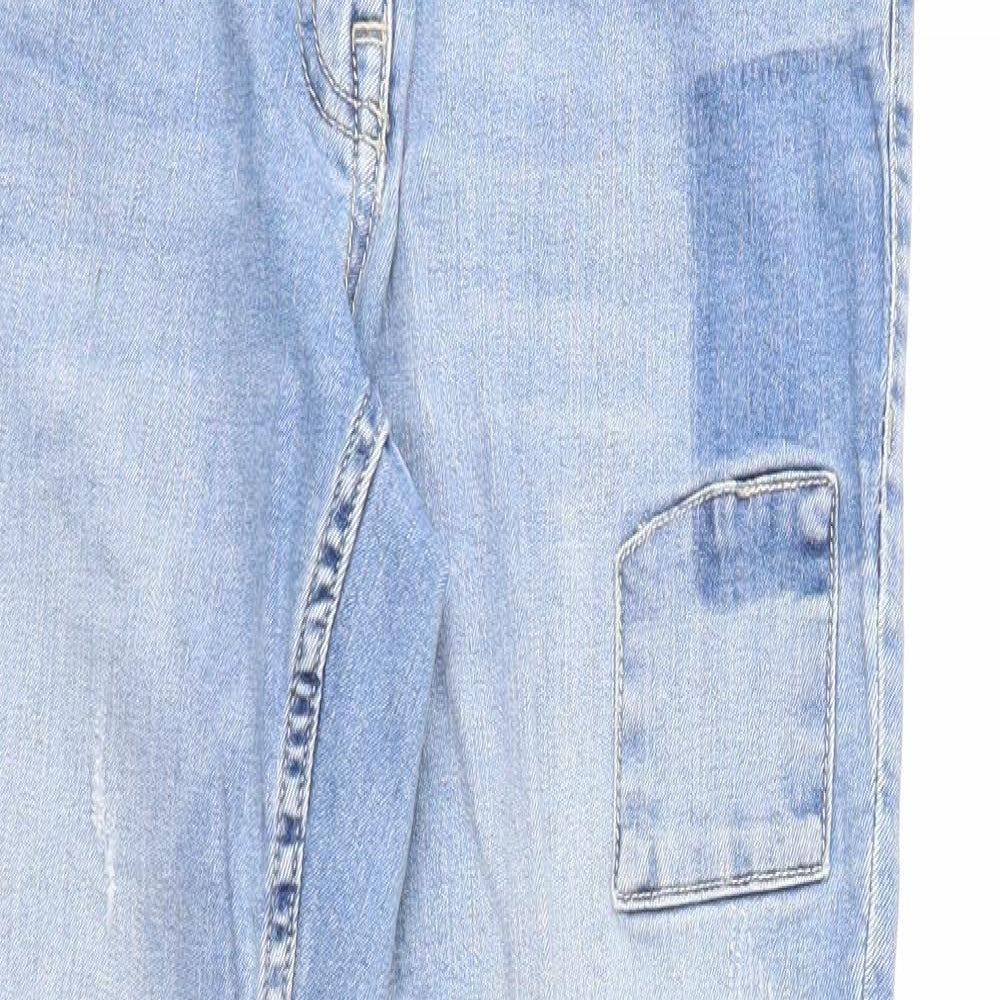 NEXT Womens Blue Cotton Straight Jeans Size 10 Regular Zip