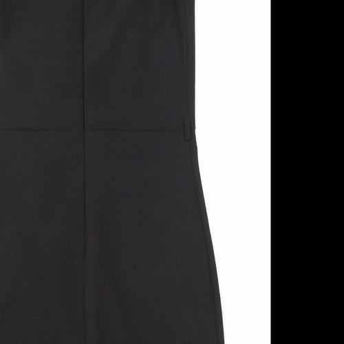 Kei Kei Womens Black Polyester A-Line Size 12 Round Neck Zip