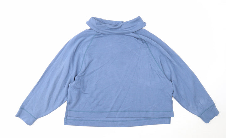 Old Navy Womens Blue Viscose Pullover Sweatshirt Size L Pullover