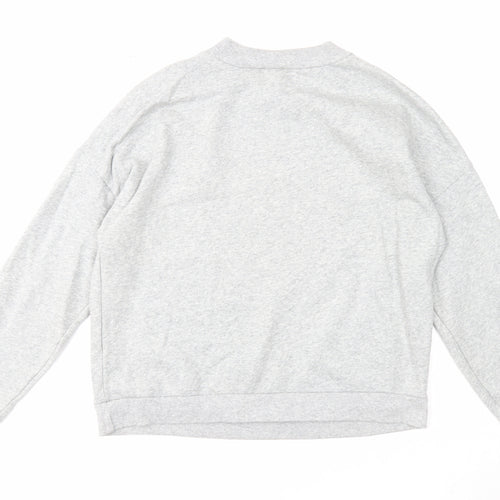 Divided by H&M Womens Grey Cotton Pullover Sweatshirt Size L Pullover - Youth Vibe